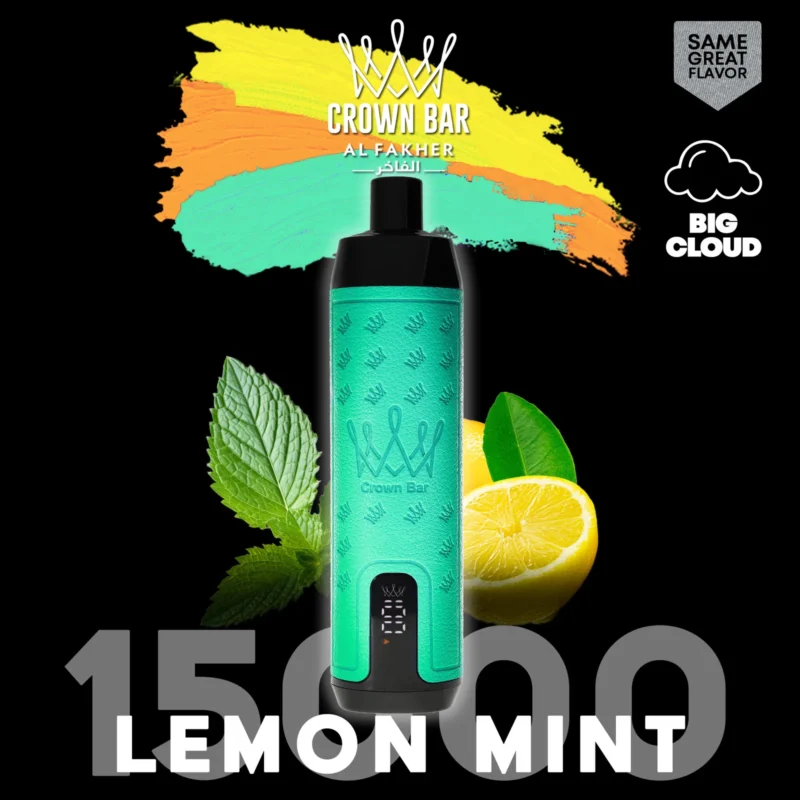 AI Fakher Crown Bar 15000 Trekken Wegwerp E-sigaret – Citroen Mint