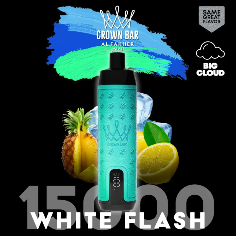 AI Fakher Crown Bar 15000 Trekken Wegwerp E-sigaret – Witte Flits