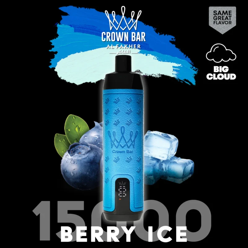 AI Fakher Crown Bar 15000 Trekken Wegwerp E-sigaret – Zwarte Bes Ice