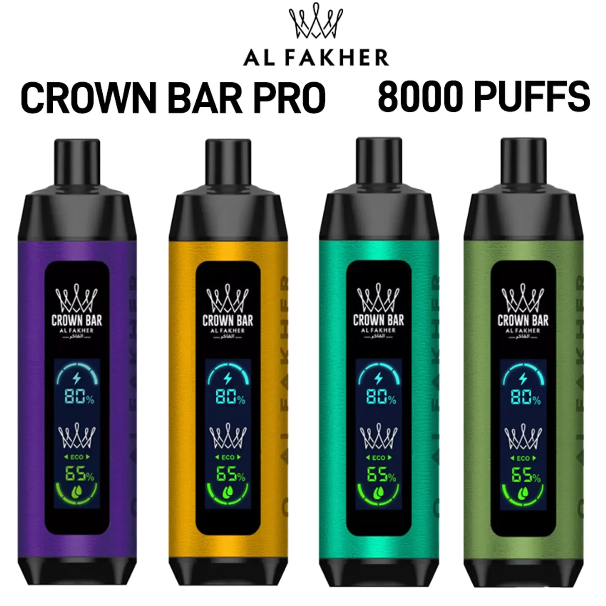 Al Fakher Crown Bar 8000 Trekken Pro Dual Mode Wegwerp E-sigaret – Twee Appels