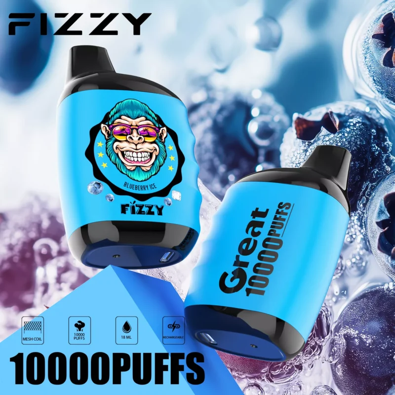 Fizzy GREAT 10000 Trekken Wegwerp E-sigaret – Blauwe bessen ijs