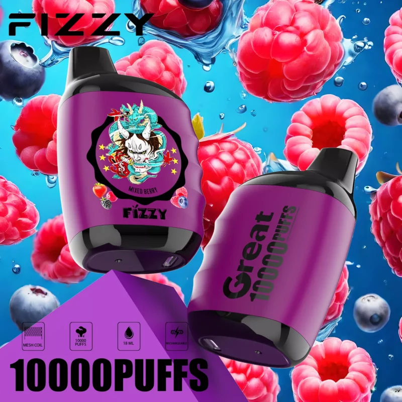 Fizzy GREAT 10000 Trekken Wegwerp E-sigaret – Gemengde bessen