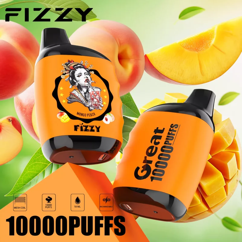 Fizzy GREAT 10000 Trekken Wegwerp E-sigaret – Mango perzik