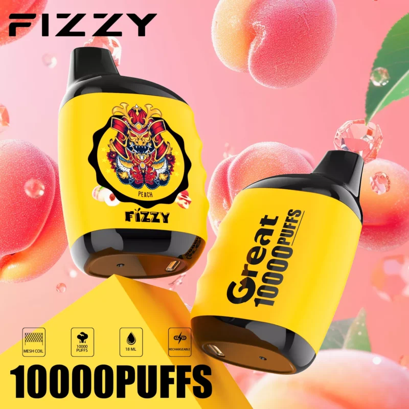 Fizzy GREAT 10000 Trekken Wegwerp E-sigaret – Perzik