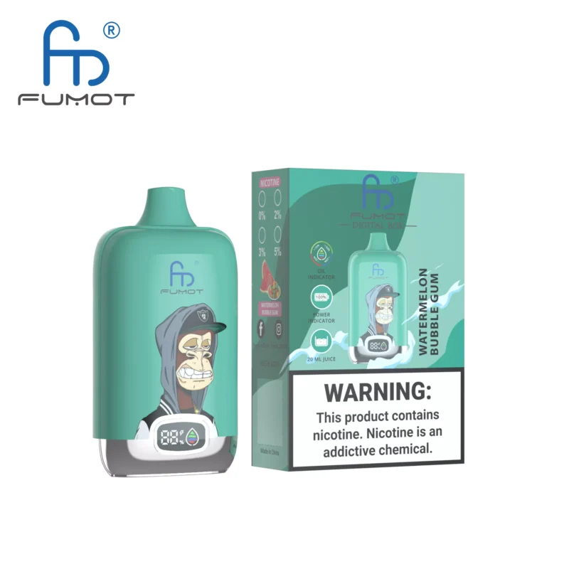 Fumot RandM Digital Box 12000 Trekken Wegwerp E-sigaret – Watermeloen kauwgom