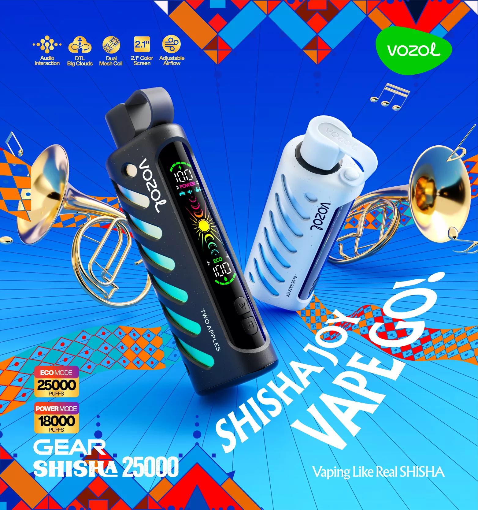 Vozol Gear Shisha 25000