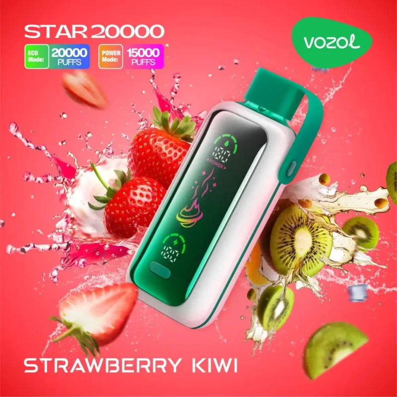 Vozol Star 20000 Trekken Wegwerp E-sigaret – AARDBEI KIWI