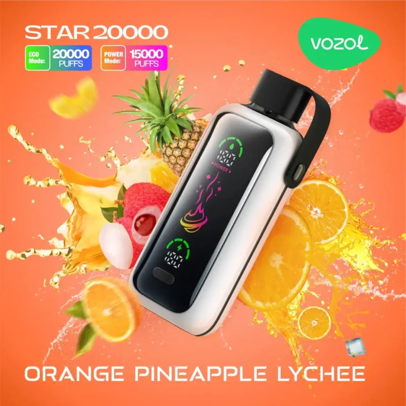 Vozol Star 20000 Trekken Wegwerp E-sigaret – ORANJE ANANAS LYCHEE