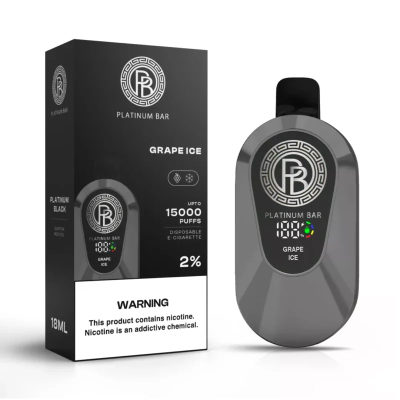 Platinum bar 15000 Trekken Wegwerp E-sigaret 5% Nicotine – Druif IJs