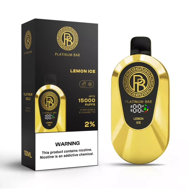 Platinum bar 15000 Trekken Wegwerp E-sigaret 5% Nicotine – Citroen IJs