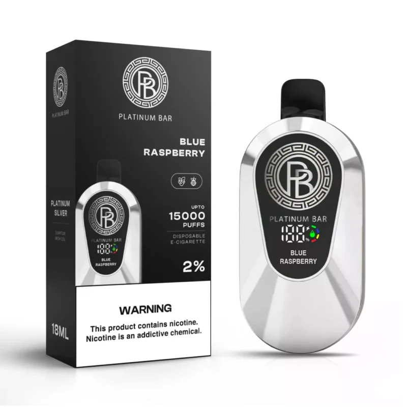 Platinum bar 15000 Trekken Wegwerp E-sigaret 5% Nicotine – Blauwe Framboos